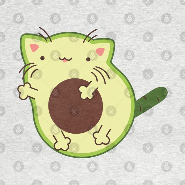 Avocado cat by Nikamii